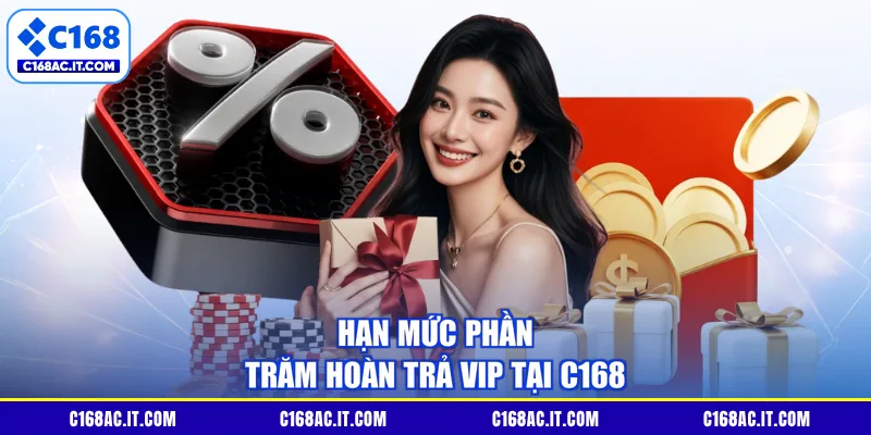 Hạn mức phần trăm hoàn trả VIP tại C168