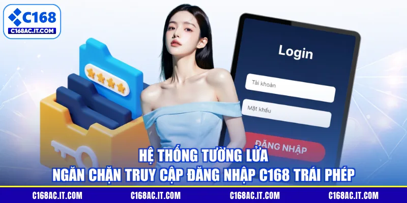 Hệ thống tường lửa ngăn chặn truy cập Đăng nhập C168 trái phép